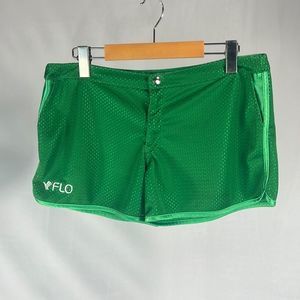 Vintage Style Satin and Mesh Athletic Shorts